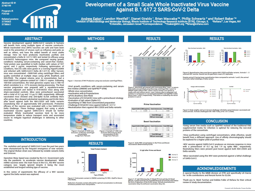 Exhibit 3: American Society of Virology (ASV) Conference Poster Board - July 2022
